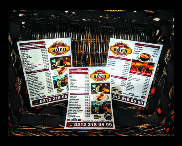 Broş&uuml;r A/5 Ebatında 130 gr. Kuşe &Ccedil;ift Y&ouml;n Renkli